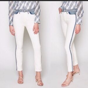 Joie Gracelyn Borderline White Blue High Rise Jean